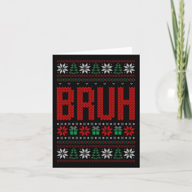 Carte Bruh Meme disant salut Bro ados garçons hommes moc (Devant)