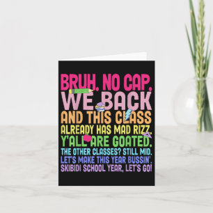 Carte Bruh Nous Ne Rendons Aucun Enseignant Casquette À 