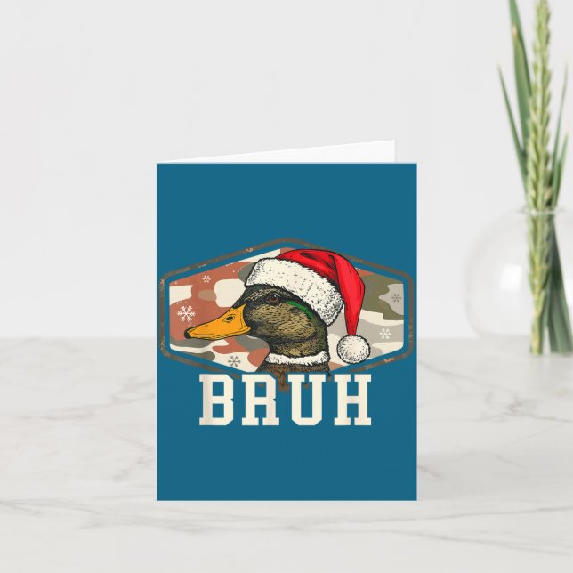 Carte Bruh Santa Duck Hunting Camo Hat Men Women Kids Xm (Devant)