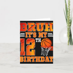 Carte Bruh Son 12ème Anniversaire Basketball Thème 12 An