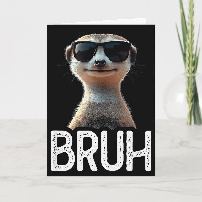 Carte Bruh Suricate _ Amoureux de Suricate Drôle _ Amour (Devant)