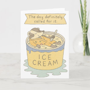 Carte Brûleur brûlé dans un bain de crème glacée