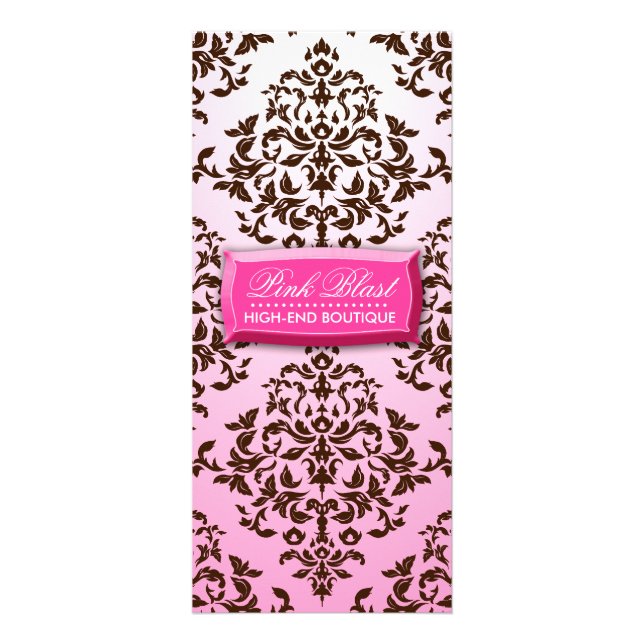 Carte brun chocolat de support de damassé du (Devant)