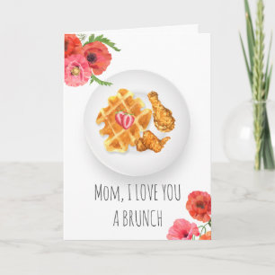 Carte Brunch Fleurs de Poulet & Gaufres pour la Fête des