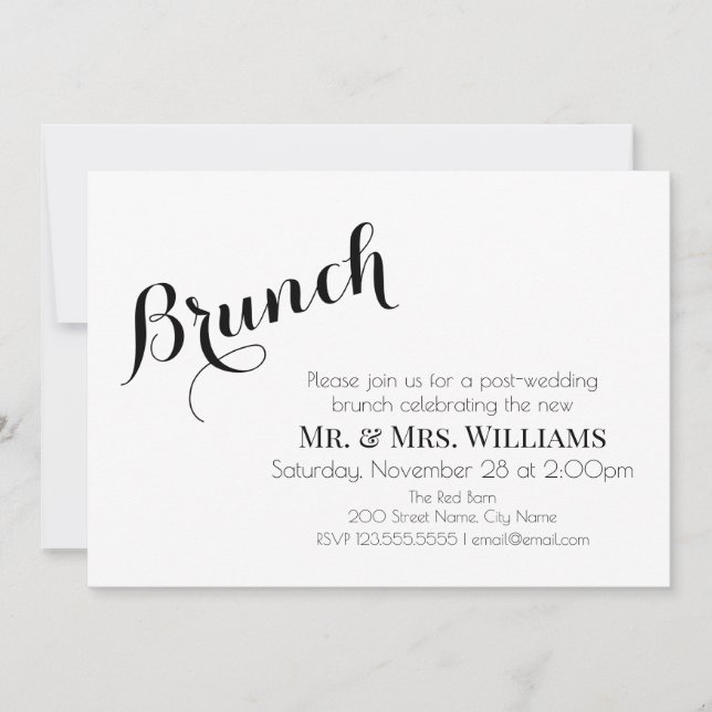 Carte Brunch post-mariage (Devant)