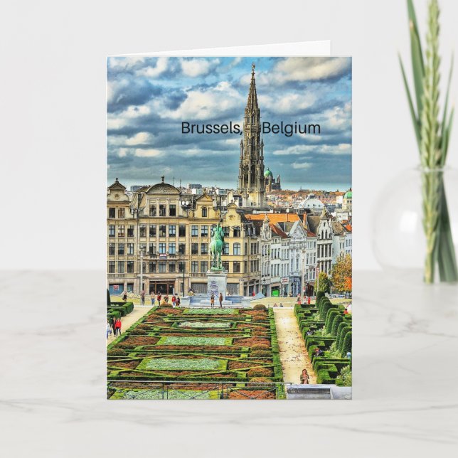 Carte Bruxelles, Belgique, photo du paysage urbain (Devant)