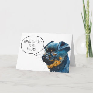 Carte Bruxelles Griffon Chien Papa Bonne Fête des pères