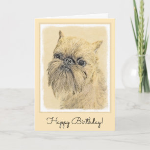 Carte Bruxelles Griffon Peinture - Cute Original Chien A