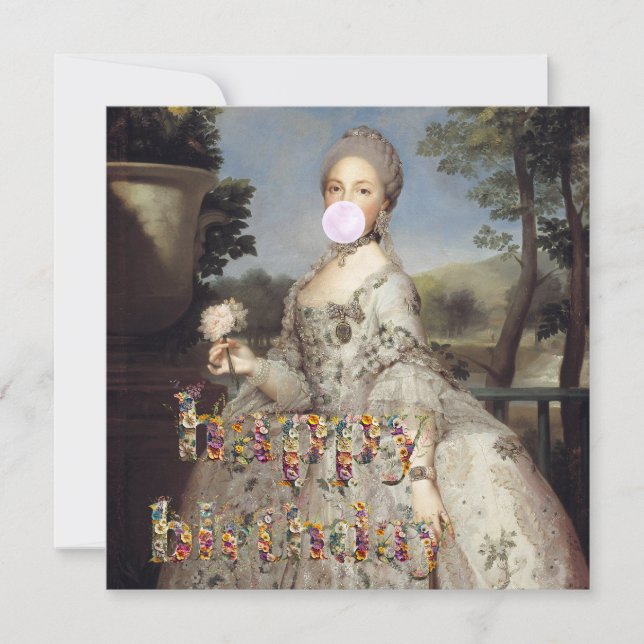Carte Bubble gum Diva Luisa de Parma Joyeux anniversaire (Devant)