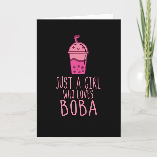 Carte Bubble Tea Juste Une Fille Qui Aime Boba (Devant)