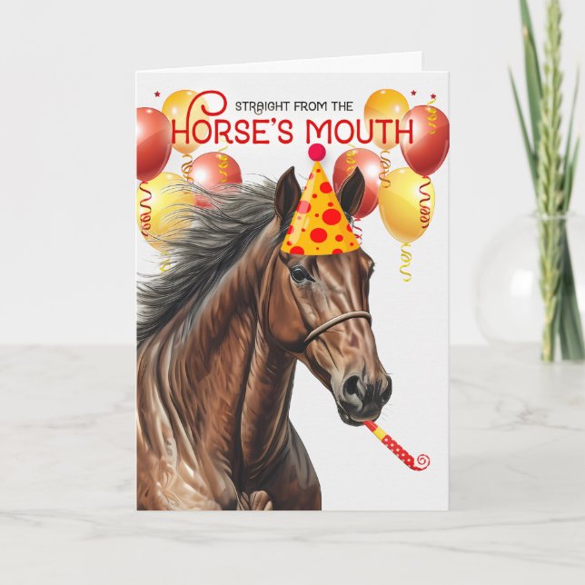 Carte Buckskin American Quarter Horse drôle Anniversaire (Devant)
