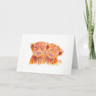 Carte "Buddies" des vaches Highland par Shirley MacArthu