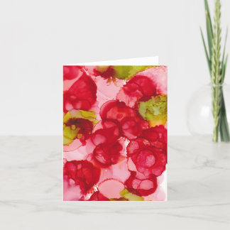 Carte "Budding Red" - Alcool Ink Art Imprimer
