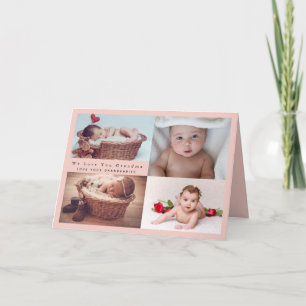 Carte BUDGET Annonce de nouveau bébé Collage de photos