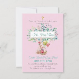 Carte Budget d'invitation religieuse de Pâques