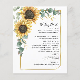 Carte Budget Eucalyptus Sunflower Détails du Maria