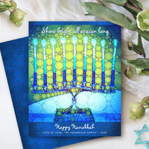 Carte Budget Menorah Hanukkah Brillez Card