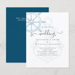 Carte BUDGET Navires nautiques Mariage de roues