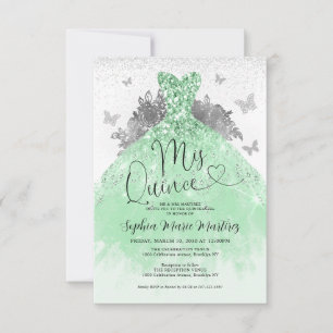 Carte Budget Sage Robe Verte Mis Quince Quinceañera