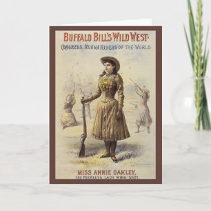 Carte Buffalo Bill's Wild West Show avec Annie Oakley
