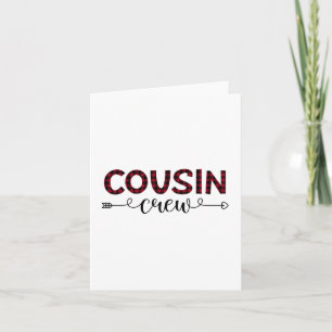 Carte Buffalo de l'équipage de Cousin Plaid Noël Motif