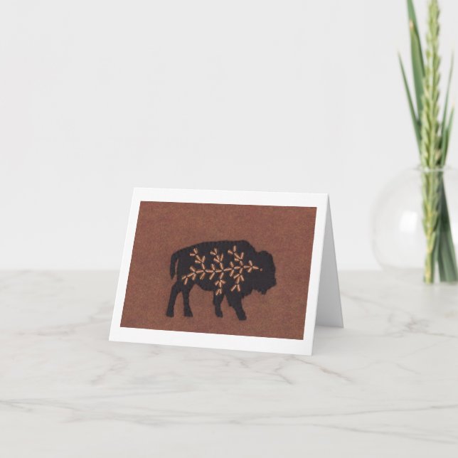 Carte Buffalo noir sur le brun (Devant)