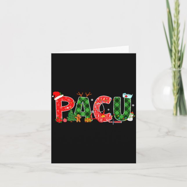 Carte Buffalo Plaid Pacu Nurse Christmas Tree Santa Xmas (Devant)