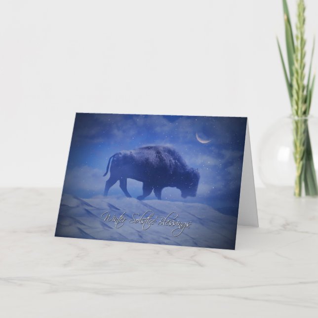 Carte Buffalo Winter Solstice Blessings (Devant)