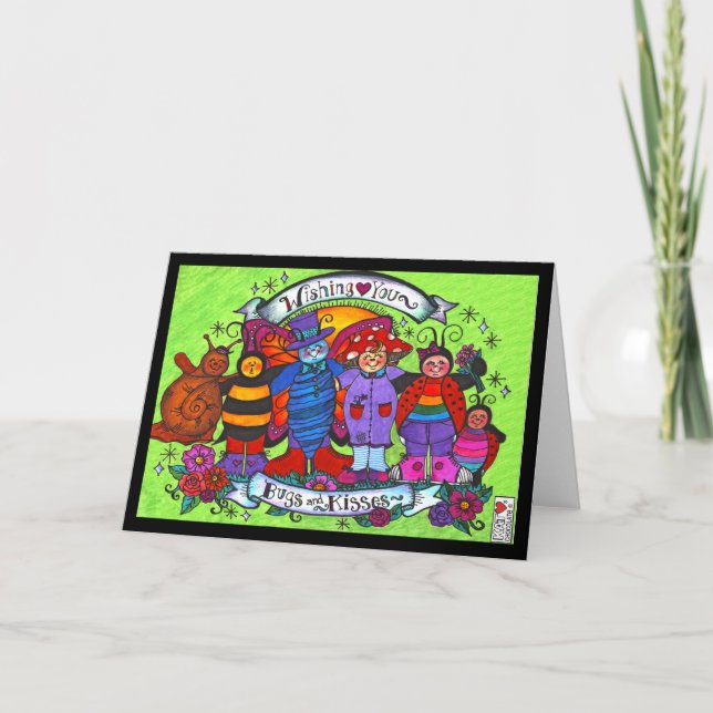 Carte Bug & Kisses (Devant)