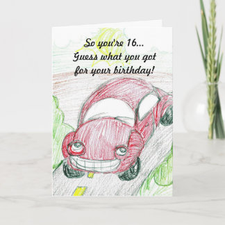 Carte Buggy 16th Birthday