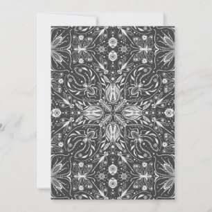 Carte Bugs, blanc cassé sur noir