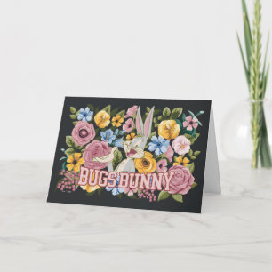 Carte BUGS BUNNY™ Broderie Florale Graphique