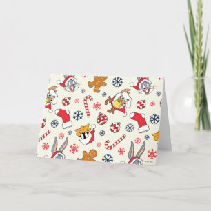 Carte BUGS BUNNY™, DAFFY DUCK™ & Lola Motif de Noël