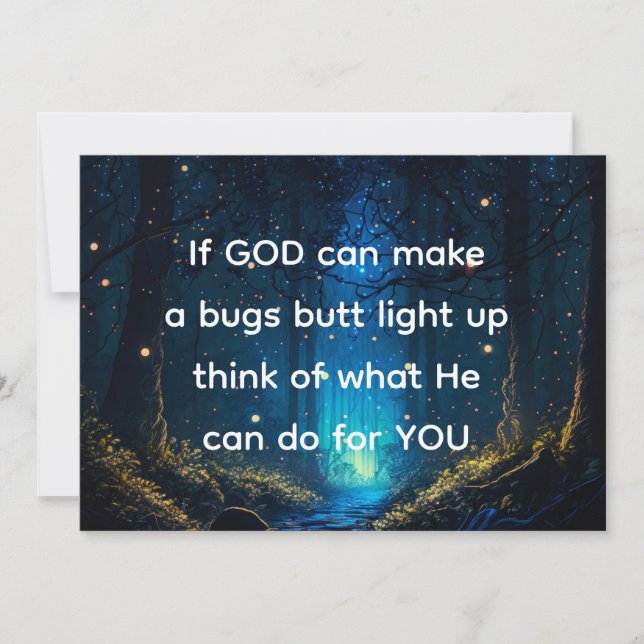 Carte Bugs Butt Light Up Firefly Lightning bug (Devant)