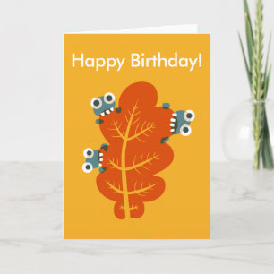 Carte Bugs Personnalisables Bite Autumn Leaf Anniversair