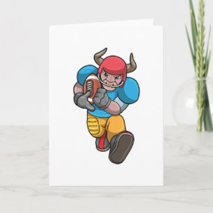 Carte Bull à Sports avec Football & Casque