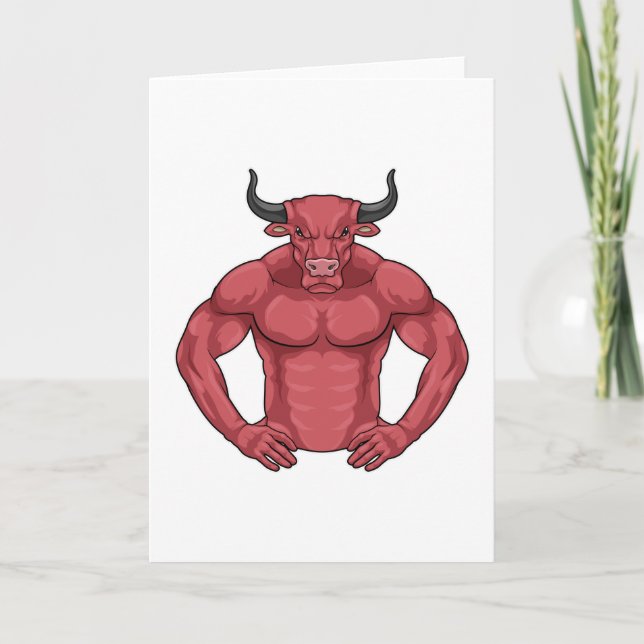 Carte Bull comme Bodybuilder extrême (Devant)
