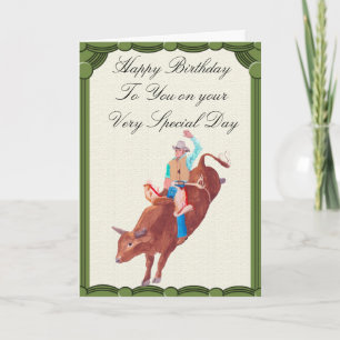Carte Bull Rider ~ I Love Rodeo
