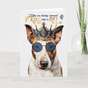 Carte Bull Terrier Chien King pour une journée d'anniver