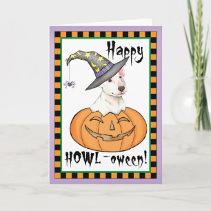 Carte Bull-terrier Halloween