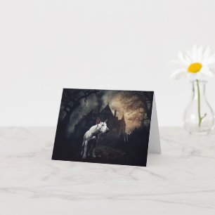 Carte Bull Terrier Halloween effroi