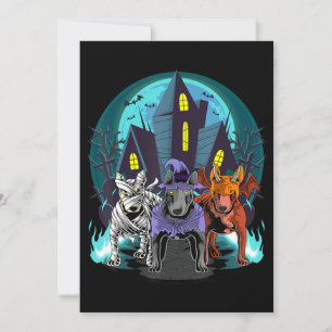 Carte Bull Terriers maman sorcière Beagle Halloween cade