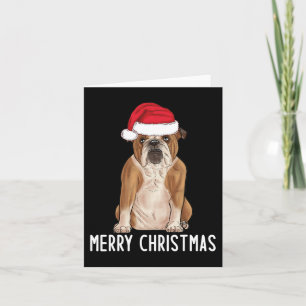 Carte Bulldog Bully Joyeux anglais Bulldog Noël 1