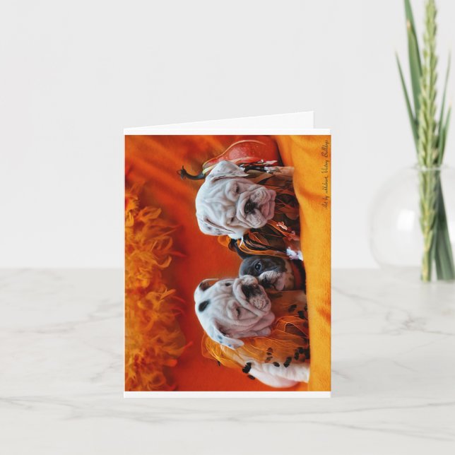 Carte "Bulldogs d'Halloween" (Devant)