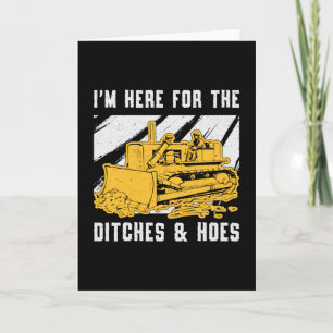 Carte Bulldozer Je suis ici pour la construction de Ditc