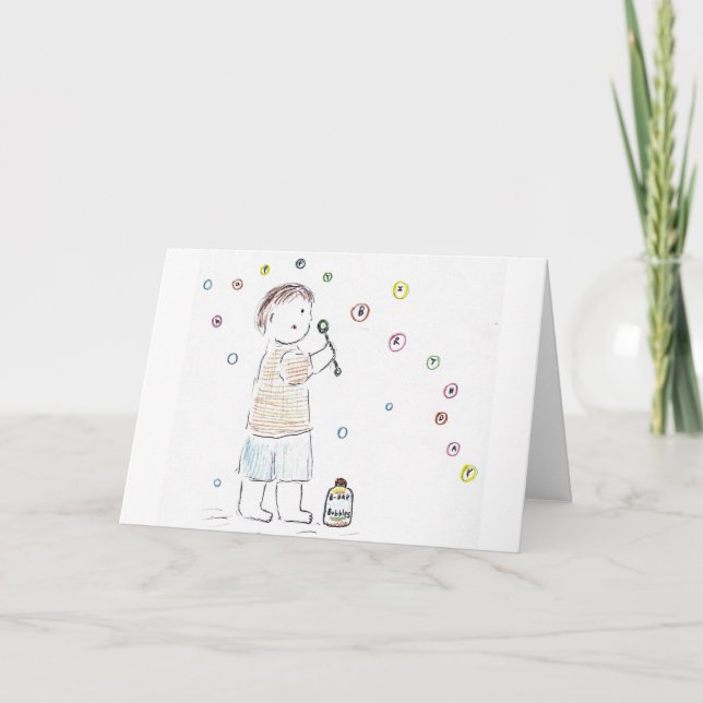 Carte Bulles d'anniversaire (Devant)
