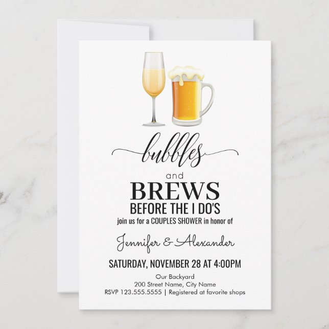 Carte Bulles et brasseries couples douche (Devant)