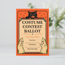 Bulletin de vote de costume de style déco Hallowee