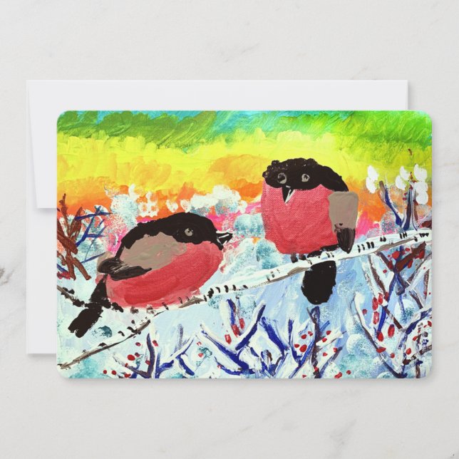 Carte Bullfinch Birds (Devant)