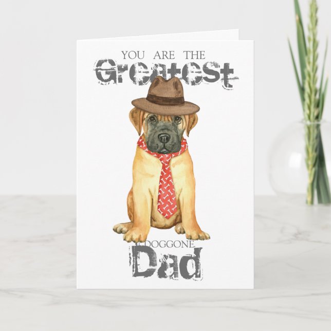 Carte Bullmastiff Papa (Devant)